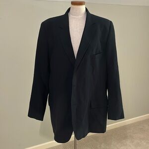 Orvis Navy Blue Blazer Sport Coat Jacket Hopsack Gold Buttons USA Made